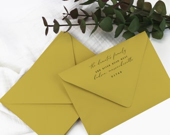 Chartreuse Green Envelopes for Wedding, Bar Bat Mitzvah, Party Invitations, A1, A6, A7 + More Sizes, 25 Blank Envelopes. Printing Available