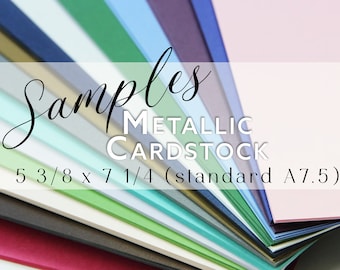 5 3/8 x 7 1/4 Metallic Shimmer Card - Sample | Standard A7.5 Cards | Metallic Card Stock Paper | Perfect for Weddings, Events, Crafts & More