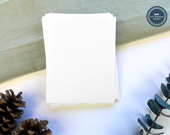 Eco-Friendly Cotton Blank Cards – Sustainable White Paper (25 Pack)