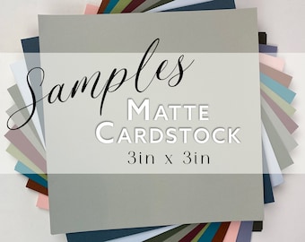 SAMPLE - 3in Square Cards - Blank | Matte Card Stock | Square Cards for Placecards, Weddings, Events, Crafts & More | 3" x 3" | 28+ Colors