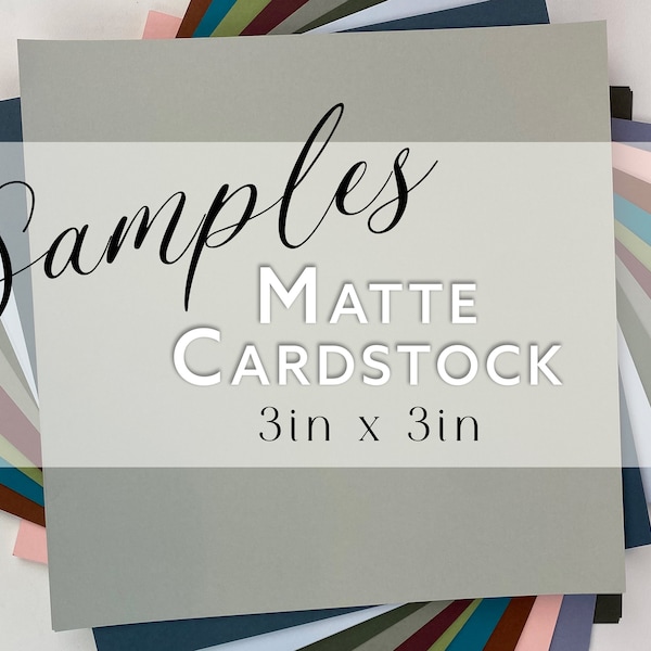 SAMPLE - 3in Square Cards - Blank | Matte Card Stock | Square Cards for Placecards, Weddings, Events, Crafts & More | 3" x 3" | 28+ Colors