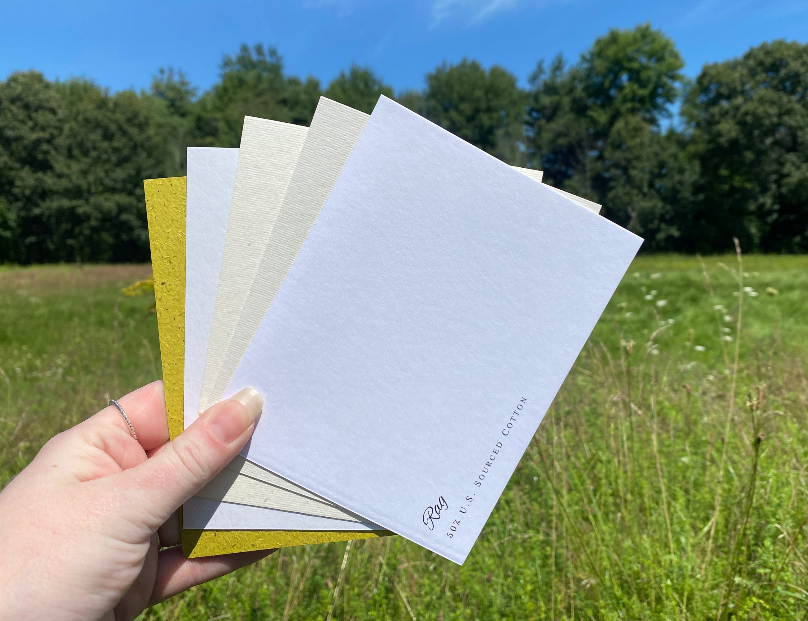 Eco-friendly Blank Cards Rag Sustainable Cotton Thick, Heavy Cards