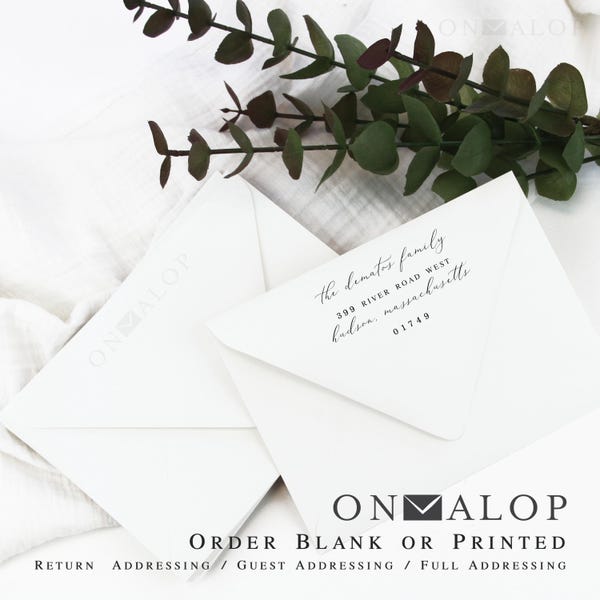 Wedding White Envelopes, RSVP, Save the Dates + | Blank or Printed with your Addresses (25 Pack)