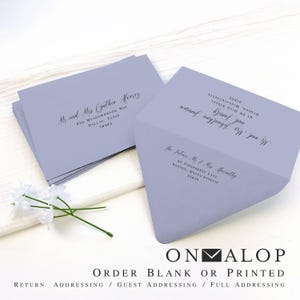 Light Purple Envelopes for Weddings, RSVPs, Save the Dates, Invites | 25 Envelopes, Blank or Custom Printed | 4x6, 5x7, 5x8 + More Sizes