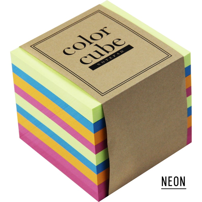 Color Cube Note Pad Assorted Blue Note Pad Assorted Pastel Etsy