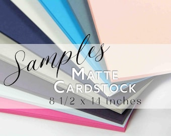 8.5x14 Matte Cardstock Paper SAMPLE | 111lb Matte, 1 Sheet