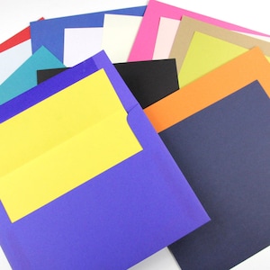 25 - A7 Envelope Liner Paper - Matte (Liner Paper Only) - Available in 29 Colors - Envelope Liner Paper - Wedding Envelope Liner Paper