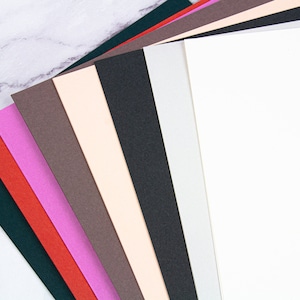 8 1/2 x 11 Letter Size Card Stock Paper, 10 Colors, Recycled Card Stock, Great for Letterpress, Wedding Invitations & Paper Craft