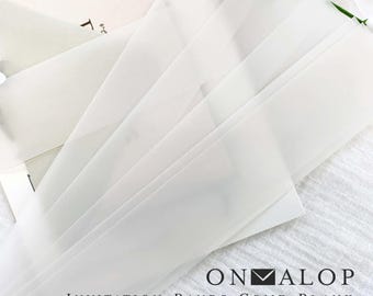 Vellum Invitation Bands | 25 Translucent Unfolded Bands
