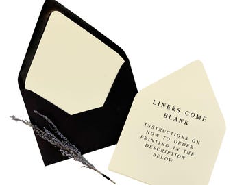 Wedding Cream Envelope Liner Paper | 25 Blank Euro Flap Liners (4x6, 5x7 + More)