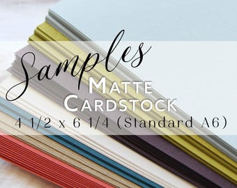 A6 Matte Card Stock Paper Sample (4 1/2 x 6 1/4) | 1 Blank Sample Card