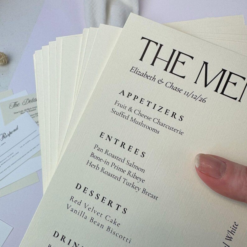 Cream Linen Cards, Textured Cards with Linen Finish