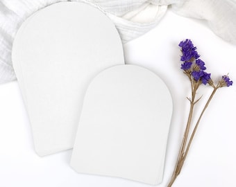 Bright White Snow Arch Shaped Cards for Invites, Menus, Table, Save the Date | 25 Blank Cards (Printing Available) | A2 4x5 or A7 5x7 Sizes