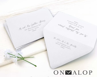 Fluorescent White Envelopes, Thick Matte 91lb, Blank or Printed with Addresses (25 Pack)