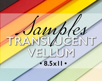 8 1/2 x 11 Translucent Vellum Paper SAMPLES | 1 Sample