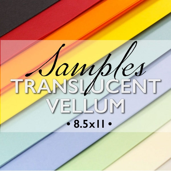 8 1/2 x 11 Translucent Vellum Paper SAMPLES | 1 Sample