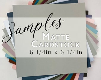 6in Square Matte Card Stock SAMPLE for Invitation, Wedding, Event Cards