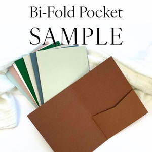 SAMPLE 5x7 A7 Blank Bi-Fold Invitation Pockets | 1 Sample