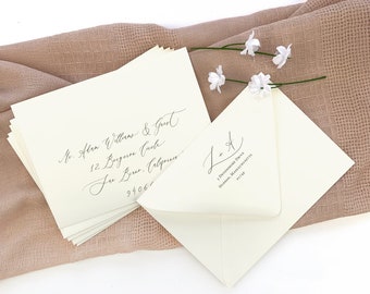 Wedding Cream Color Envelopes for Invitations | A2, A6, A7, A9 + More Sizes | 25 Blank Envelopes | Address Printing Available | Thick Paper