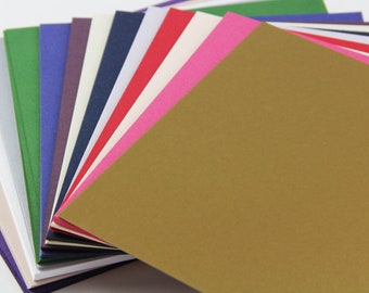 5.25" Metallic Square Cards – Wedding Invitations, Crafts (Set of 25)
