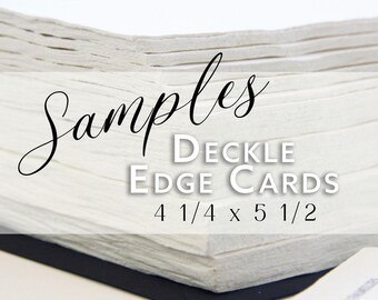 4 1/4 x 5 1/2 (A2) Deckle Edge Cards SAMPLE | 1 Sample