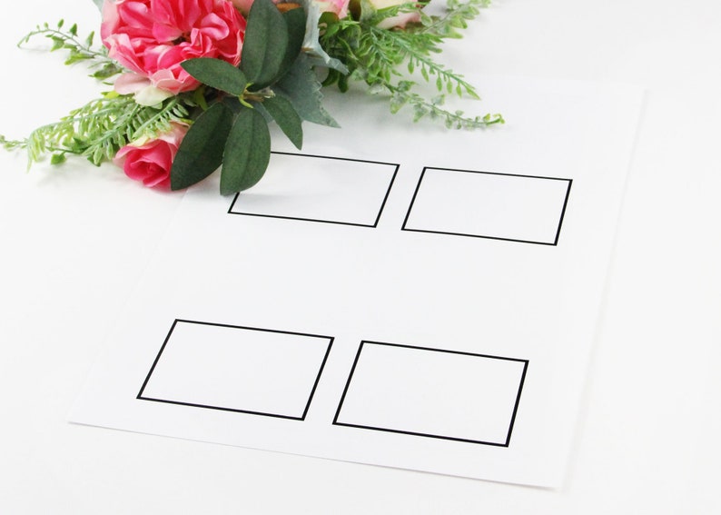 White Black Foil Wedding Place Cards No Trimming Place Cards 100 White Black Foil Border 4up Printable Place Cards on 8 12 x 11 Sheet