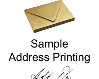 SAMPLE ONLY  Printing Service | White Ink Printing | Black Ink | Color Ink | Black Ink | Envelope Print Service