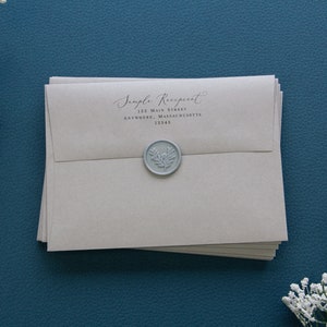 Stone Gray (Light Gray) Straight Flap Wedding Envelopes - A7 5x7 Standard Size for Invites (25 Blank Envelopes) - Address Printing Available
