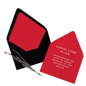 Scarlet Red Envelope Liners, 4x6, 5x7 + More Sizes | 25 Blank Euro Flap Liner Inserts