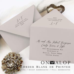 Light Taupe/Gray Wedding Envelopes | 4x6 A6, 5x7 A7, 5x8 A9 | Invite & RSVP Sizes | Thick, Heavy | 25 Blank or Printed Envelopes