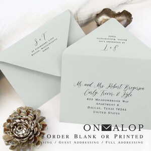 Light Gray Envelopes, Rain Blue Gray Envelopes for Weddings, Invites, RSVP | A1, A2, 4x6, 5x7, 5x8 + | 25 Envelopes, Blank or Custom Printed
