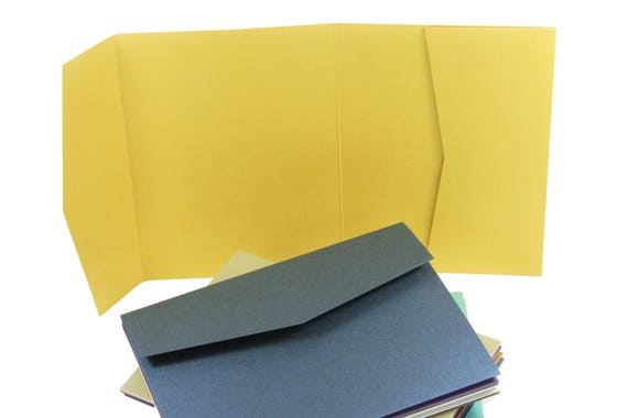 25 A7 Metallic Landscape Pocket Invitation Image 0