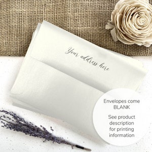 Quartz Soft White Shimmery Metallic Envelopes | Straight, Square Flap | Printing & Addressing Available | 25 Blank Envelopes | A1-A10 Sizes