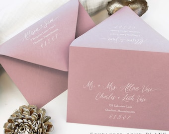 Dusty Rose Envelopes for Wedding | 3x5, 4x6, 5x7 + More Invite & RSVP  Sizes | Thick, Heavyweight  Paper | 25 Envelopes (Printing Available)