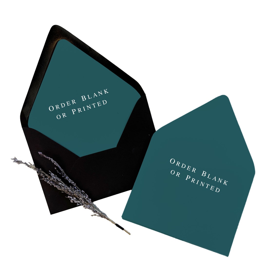 Dark Teal Euro Flap Envelope Liner Paper for A1, A2, A6, A7, A7.5, A9 ...