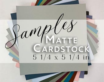 Matte Card Stock Sample - (1) 5.25" Square Card