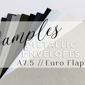 A7.5 ( 5 1/2 x 7 1/2) Metallic Euro Flap Envelope SAMPLES | 1 SAMPLE
