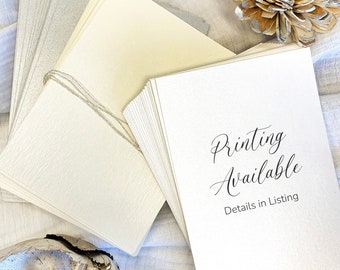5x7 Shimmery Metallic Cards for Invitations, Christmas Cards | 18 Colors | 25 Blank Cards (Printing Available) Thick, Heavyweight Paper