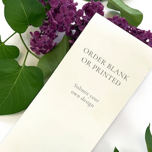 4x9 Card Stock for Invitations, Menus | 50 Colors | Thick, Matte Cardstock Paper | 25 Blank 4 x 9 Cards (Printing Available)