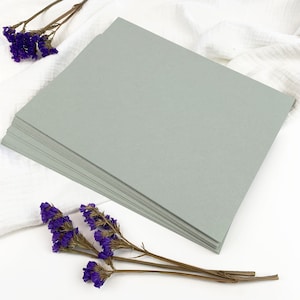 Sage Green/Gray Card Stock Paper 8 1/2 x 11 | Thick, Heavy, Matte Finish Paper for Wedding Stationery, Invitations, Cards | 25 Blank Sheets