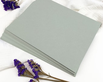 Sage Green Card Stock Paper | 8.5x11, 111lb Matte (25 Sheets)
