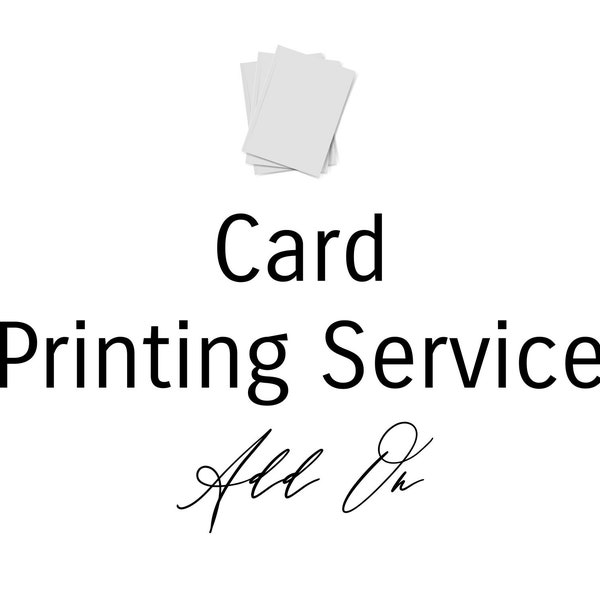 Card, Invitation Printing Service | Your Choice of Paper | Black, Color, White Ink | Add-On (25 Cards) - Send Us Your Card Design to Print