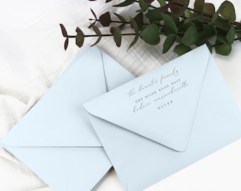 Light Sky Blue Envelopes for Invites & Cards | 5x7 A7 + More Sizes | Thick Heavy Paper | 25 Blank Envelopes | Address Printing Available