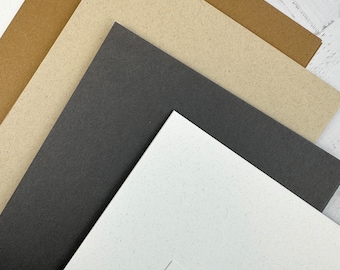 Cartulina Kraft A2 – 25 tarjetas planas en blanco, confirmación de asistencia para bodas