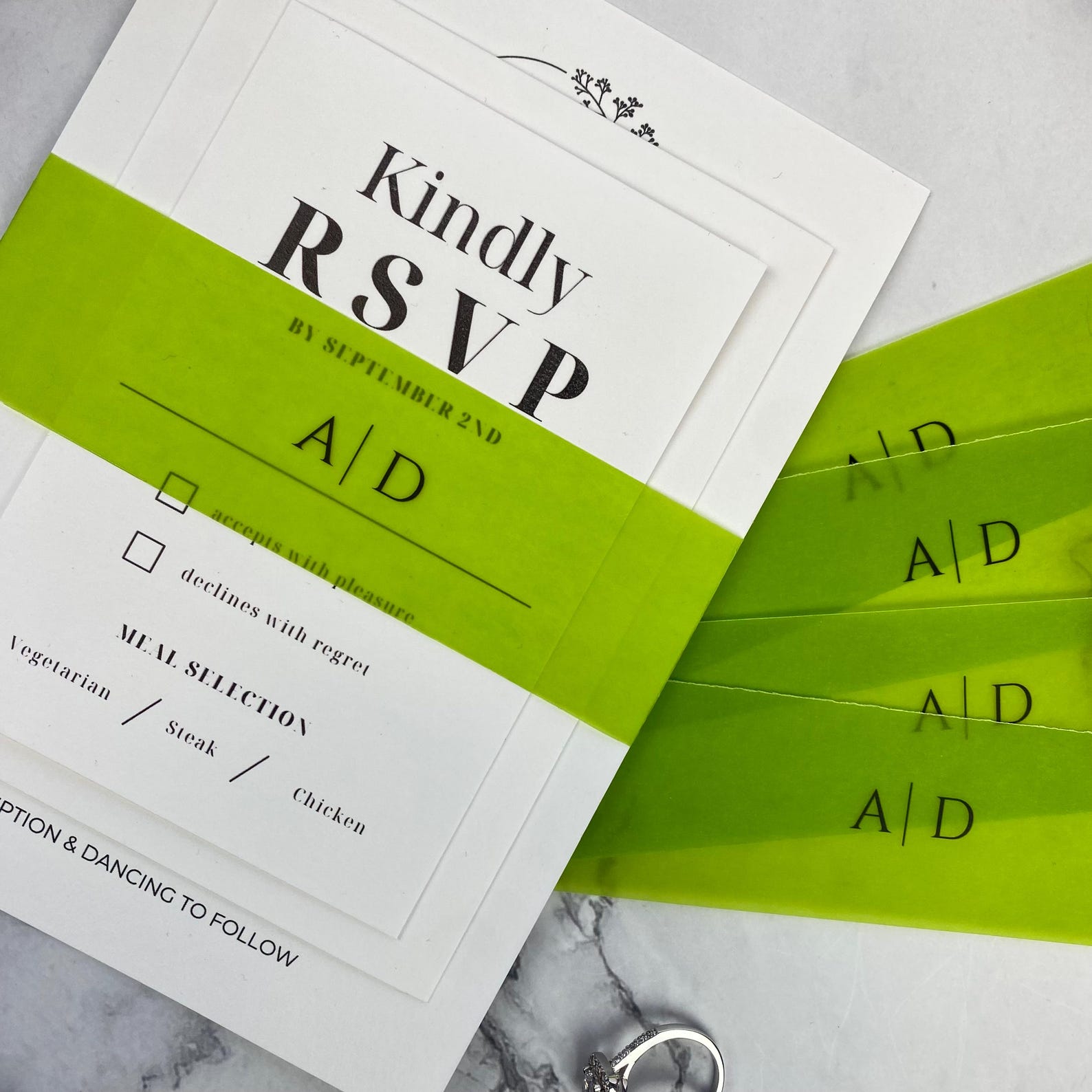 Green Translucent Vellum Paper | 8 1/2