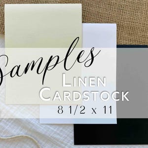 8 1/2 x 11 Linen Textured Card Stock - Sample | Thick, Heavy Paper, Linen Finish | For Invitations, Cards, Prints + | 1 Blank Sheet