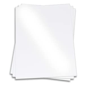 White Glossy Cast Coated Card Stock | Laser Printable Only | Coated 1 Side | 25 Sheets