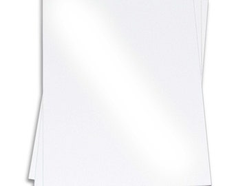 White Glossy Cast Coated Card Stock Laser Printable Only Coated 1 Side 25  Sheets 