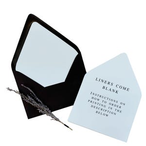 Light Sky Blue Envelope Liner Paper | 25 Blank Euro Flap Liners (4x6, 5x7 + More)