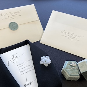 Wedding White Straight Flap Envelopes - Standard Sizes for Invites  (25 Blank Envelopes)  A7 | Customized Addressing Available | 5X7